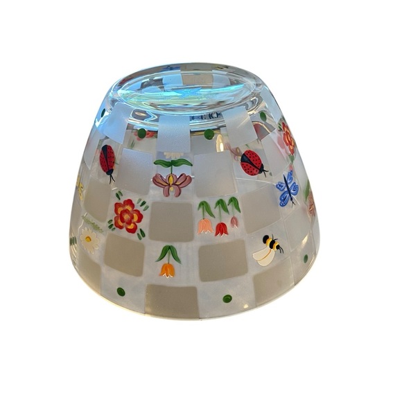 Lenox Crystal Hand painted Natures Splendor Crystal Floral & Dragonfly Bowl - Picture 12 of 12